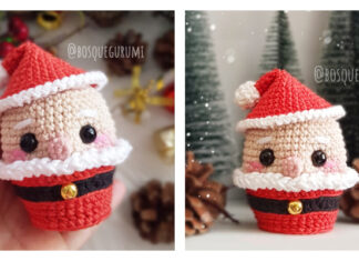 Amigurumi Santa Claus Cupcake Crochet Free Pattern