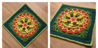 Adelheid Afghan Block Square Crochet Free Pattern