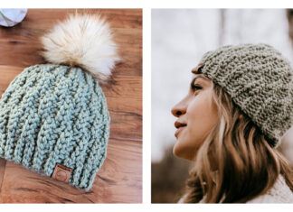 Frosty Air Beanie Hat Crochet Free Pattern