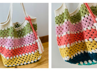 Granny Square Scrap Bag Crochet Pattern