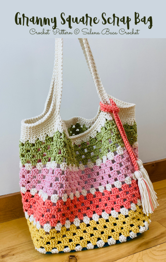 Granny Square Scrap Bag Crochet Pattern