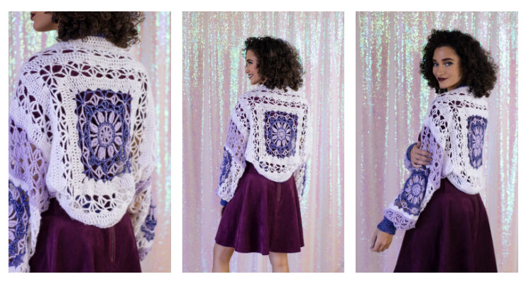 Lavender Frost Cardigan Crochet Pattern