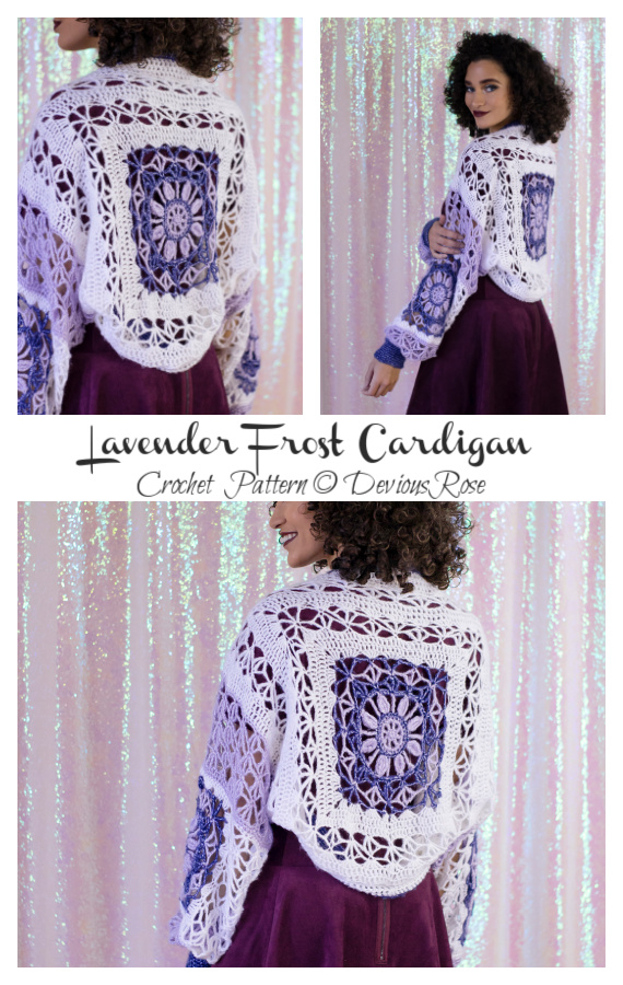 Lavender Frost Cardigan Crochet Pattern
