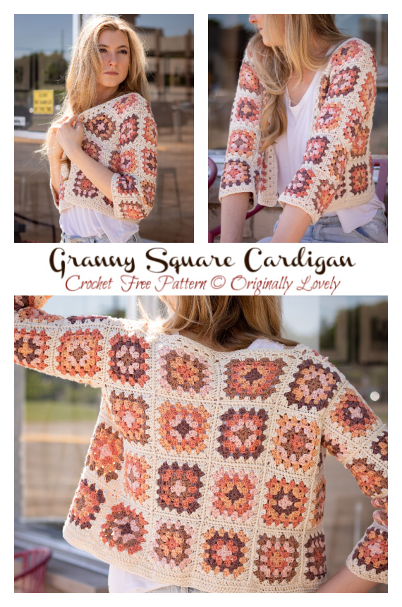 Granny Square Cardigan Crochet Free Pattern
