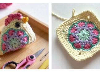 Granny Square Chicken Crochet Free Pattern