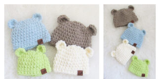 Newborn Baby Teddy Hats Crochet Free Pattern