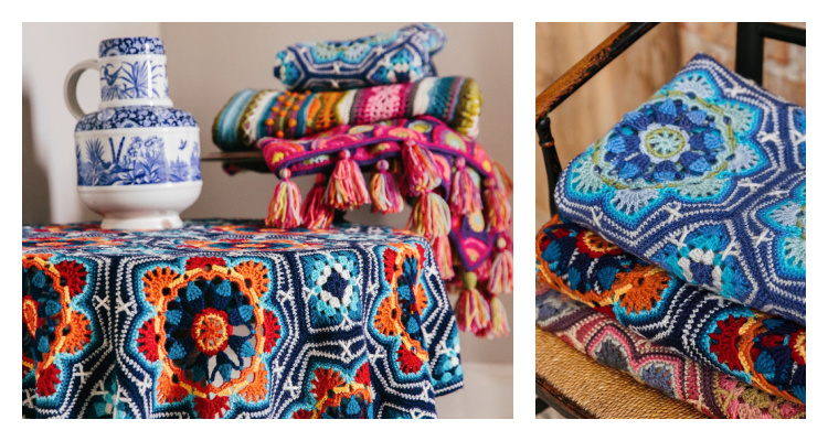 Persian Tiles Blanket Crochet Pattern Crochet Knitting