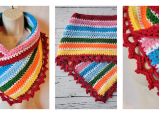 Striped Neck Warmer Crochet Free Pattern