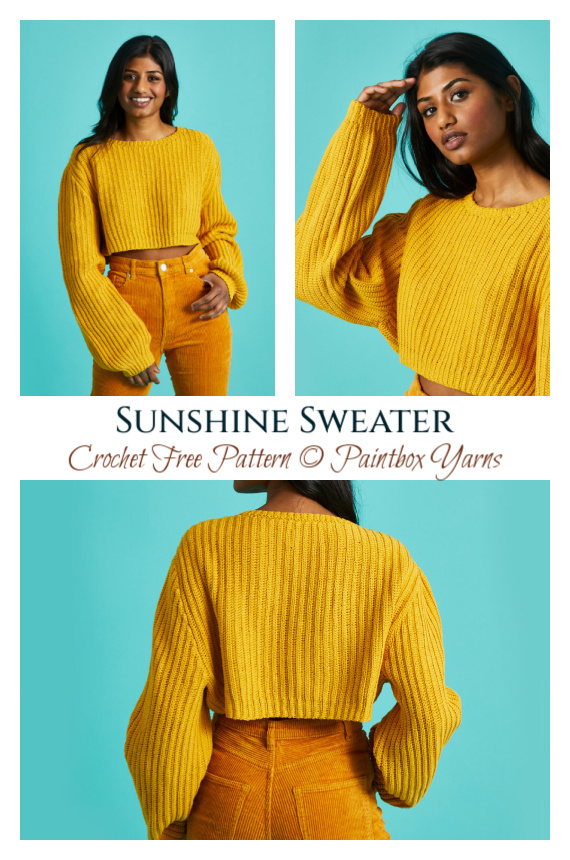 Sunshine Sweater Crochet Free Pattern