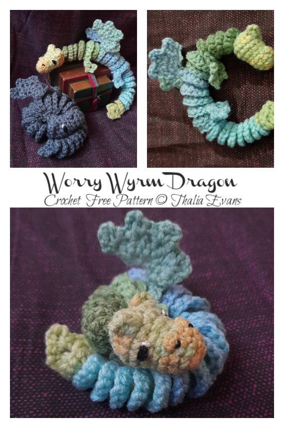 Worry Wyrm Dragon Crochet Free Pattern