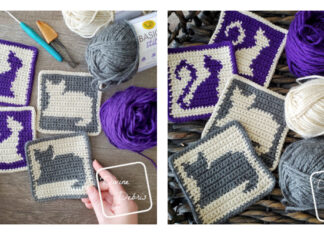 Cute Cats Squares Crochet Free Pattern
