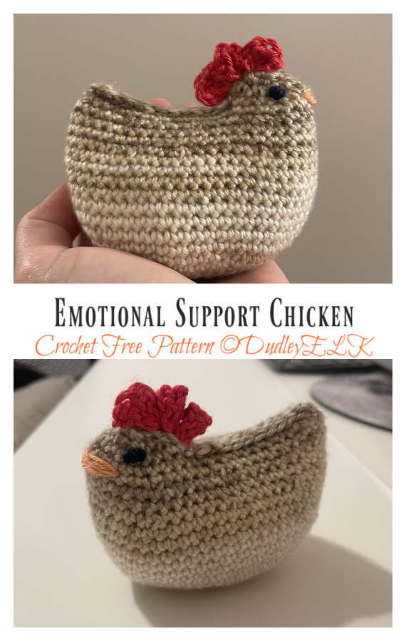 Emotional Support Chicken Crochet Free Pattern