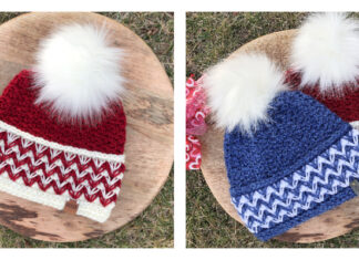 Snowy Peaks Beanie Hat Crochet Pattern