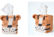 Tiger Tissue Box Cover Crochet Free Pattern