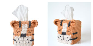 Tiger Tissue Box Cover Crochet Free Pattern