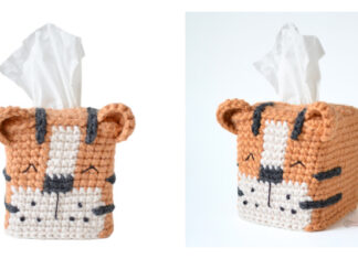 Tiger Tissue Box Cover Crochet Free Pattern