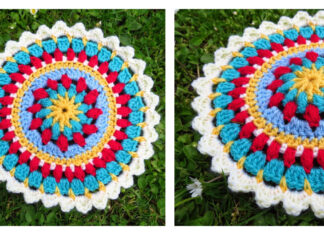 Petals and Puffs Mandala Crochet Free Pattern