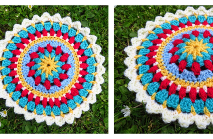 Petals and Puffs Mandala Crochet Free Pattern